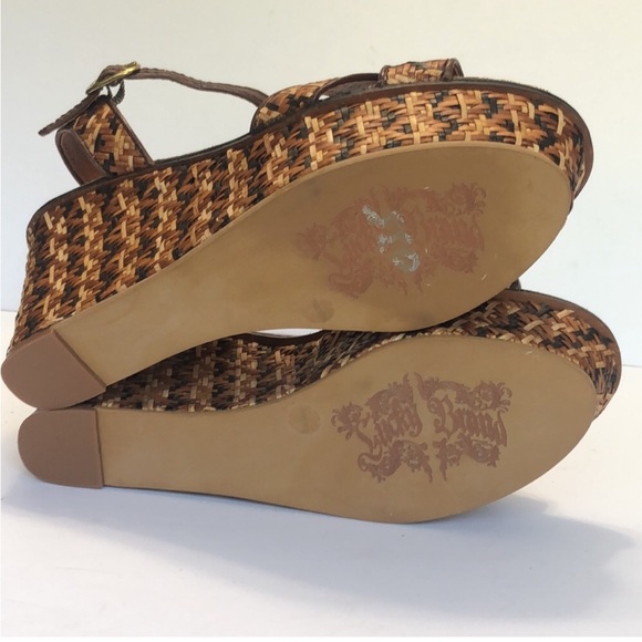 Lucky Brand Kristine Brown Woven Leather Platform Sandal size 7.5M - Picture 12 of 12